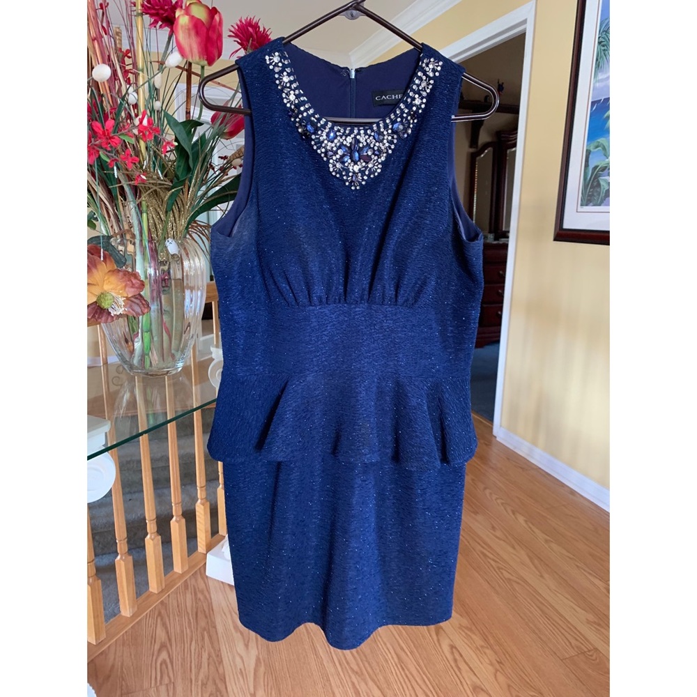 Cachet formal style peplum dress